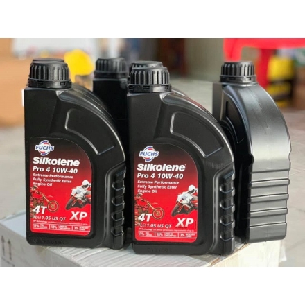 Nhớt Fuchs Silkolene 10w40 Pro4 Cho Xe Số, Xe Côn Tay Chính Hãng - Mẫu Mới 2025