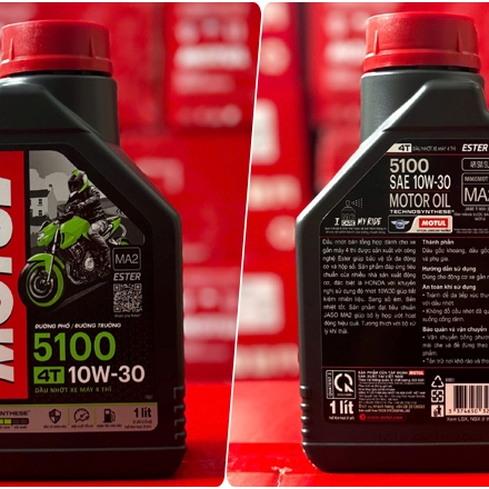 Nhớt MOTUL 5100 4T 10w30 - Nhớt Motul chính hãng