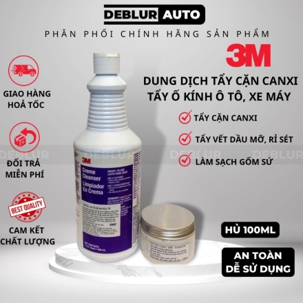 3M Creme Cleanser - Kem tẩy ố kính 3M, tẩy cặn canxi kính xe, kem tẩy đa năng làm sạch kính lái  [100ML]
