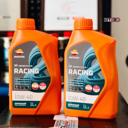 Nhớt Repsol Racing 10w40 tổng hợp 100% - dành cho xe máy hiệu suất cao, xe côn tay, PKL