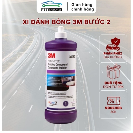 Xi Đánh Bóng Gốc Nước 3M [06094] - Đánh bóng Bước 2 - Tăng Độ Bóng Xóa Xước Nhẹ [Chai 1L]